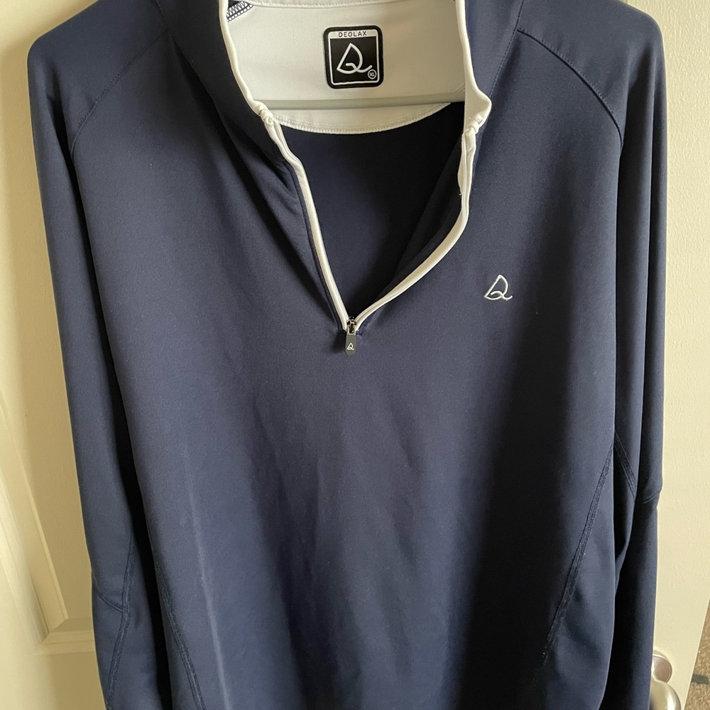 Deolax Navy Golf Quarter-Zip